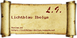 Lichtblau Ibolya névjegykártya