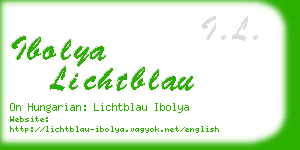ibolya lichtblau business card